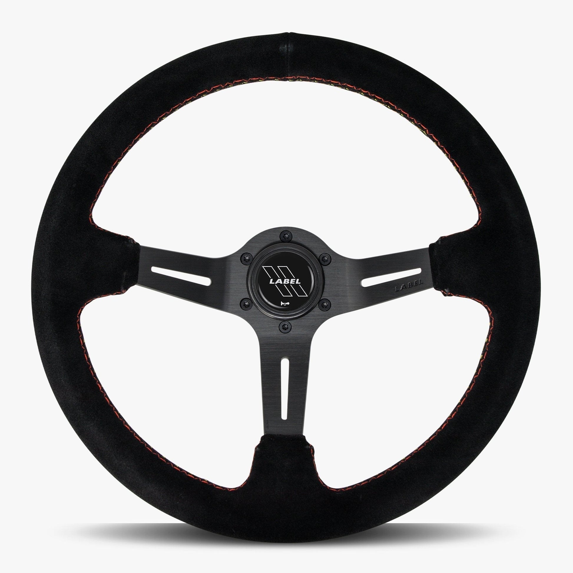 Le Mans Steering Wheel | Black Alcantara | Euro Stitch Design - Korvel