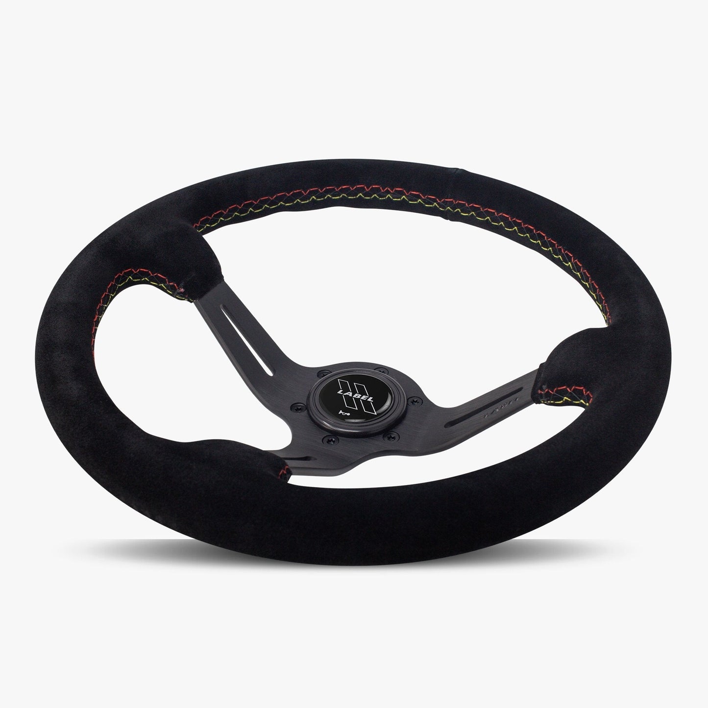 Le Mans Steering Wheel | Black Alcantara | Euro Stitch Design - Korvel