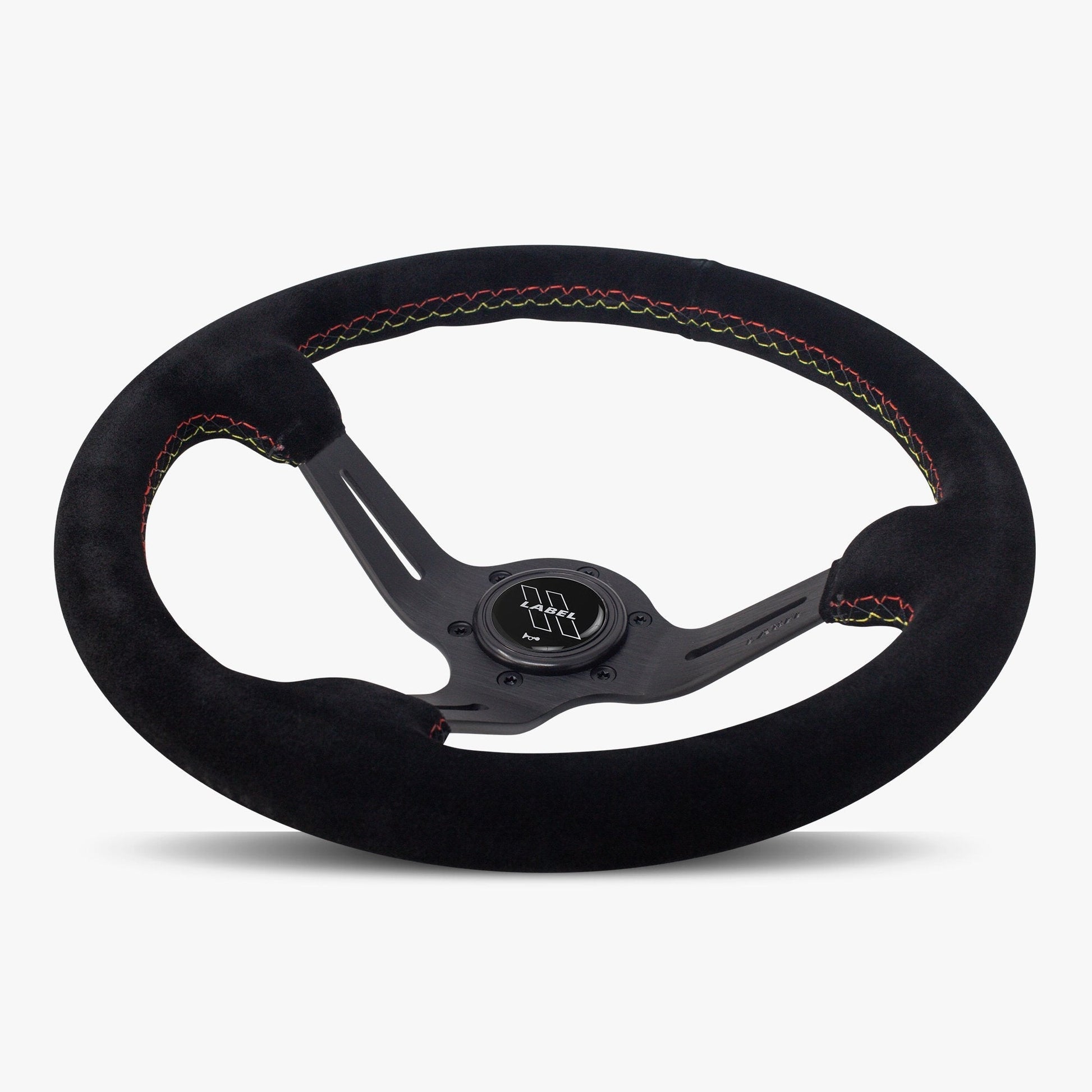 Le Mans Steering Wheel | Black Alcantara | Euro Stitch Design - Korvel