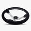 Le Mans Steering Wheel | Black Alcantara & Silver Spokes - Korvel