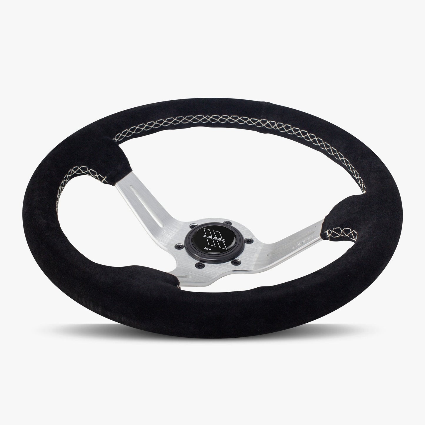Le Mans Steering Wheel | Black Alcantara & Silver Spokes - Korvel