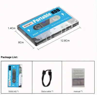 Disco Duro Móvil Plug-and-Play Cassette
