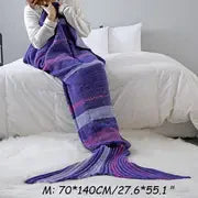 Striped Mermaid Blanket for Cozy Living Spaces