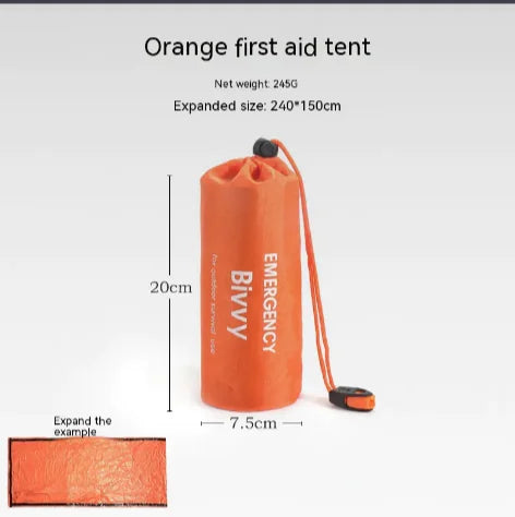 Tente d'urgence portable et ensemble de sac de couchage
