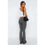Pantalones de campana de talle bajo sólidos para mujer