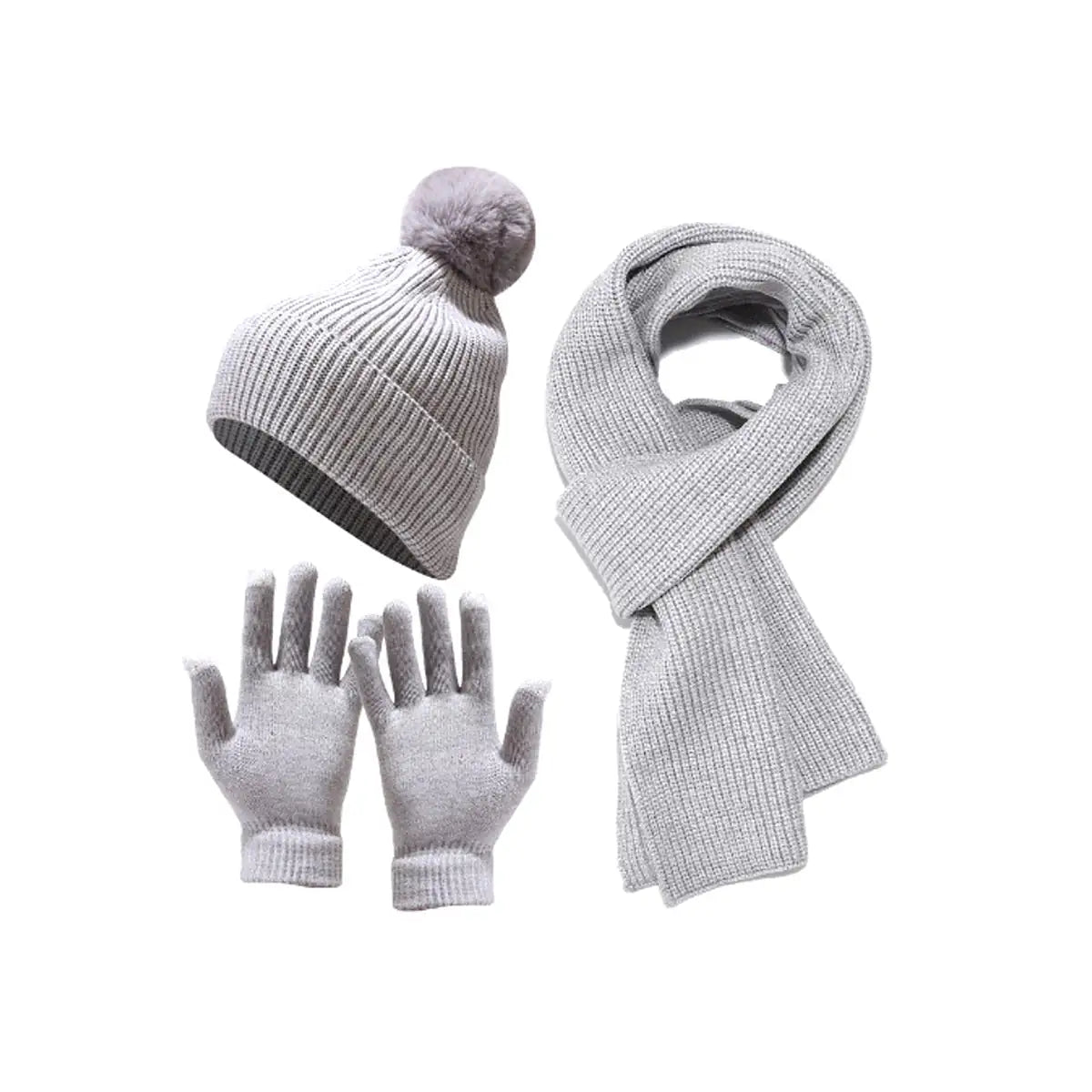 Ensemble écharpe, bonnet et gants 3-en-1 d'hiver confortable