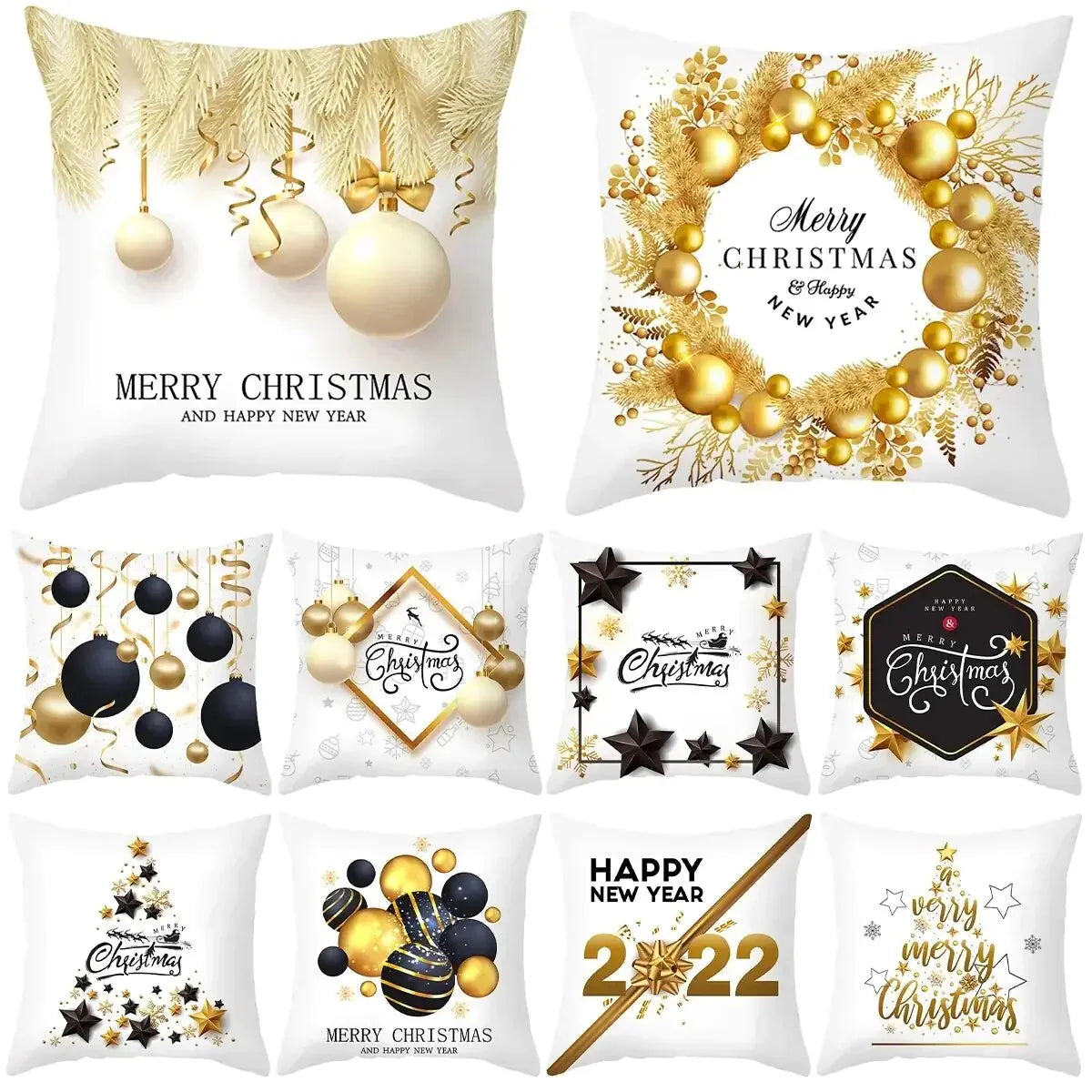 Ensemble de Taies d'Oreiller de Noël Festif 2023