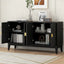Elegant 4-Door Sideboard Storage Cabinet with Gold Handles
