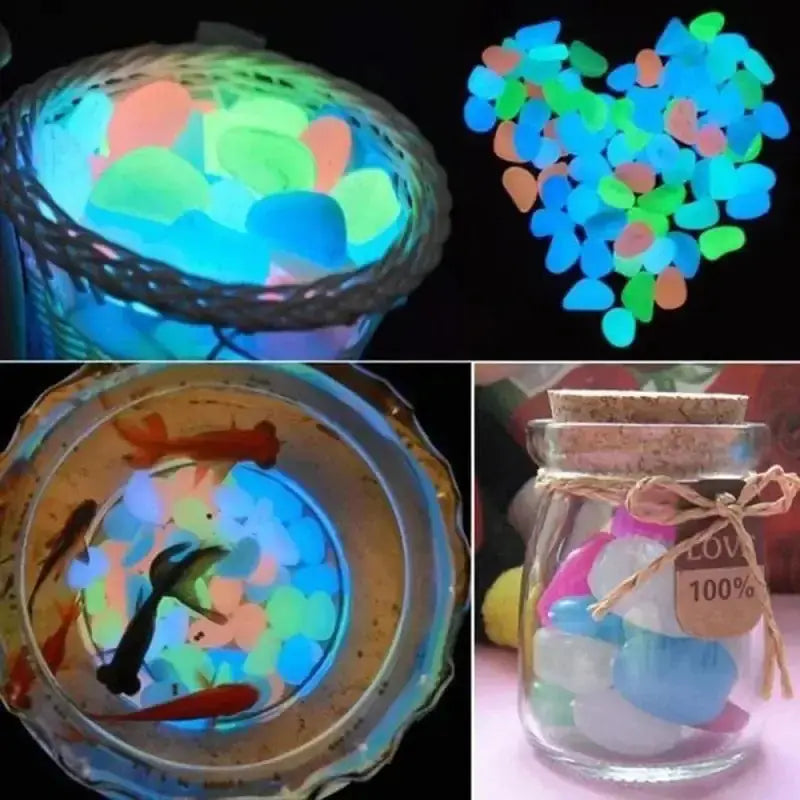 Galets Lumineux dans le Noir pour le Jardin
