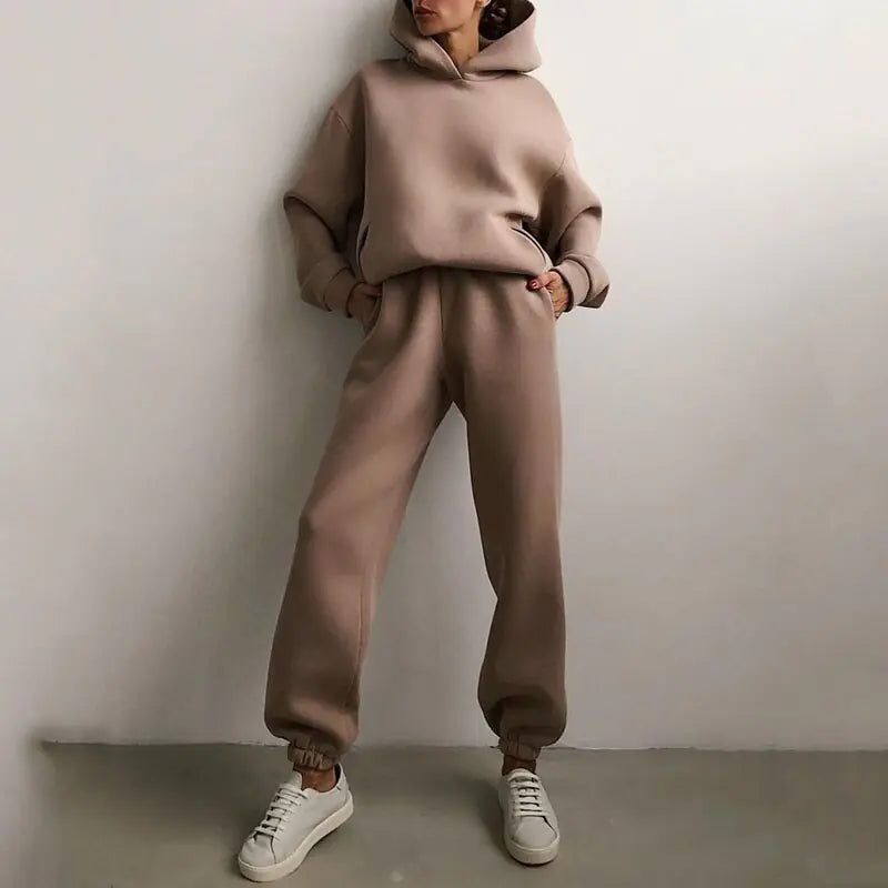 Conjunto de Sudadera con Capucha Esencial para Invierno