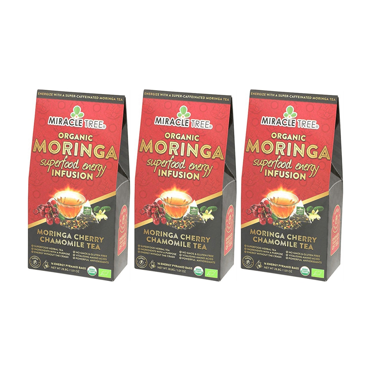Té Energético de Moringa - Mezcla de Cereza y Manzanilla