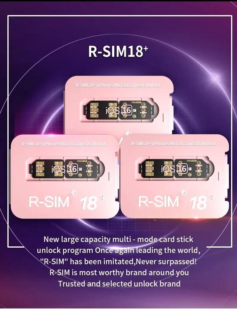 Carte de déverrouillage Nano R-SIM18+ pour modèles d'iPhone