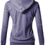 Sudadera con cremallera ligera GIVON para mujeres - Lavanda