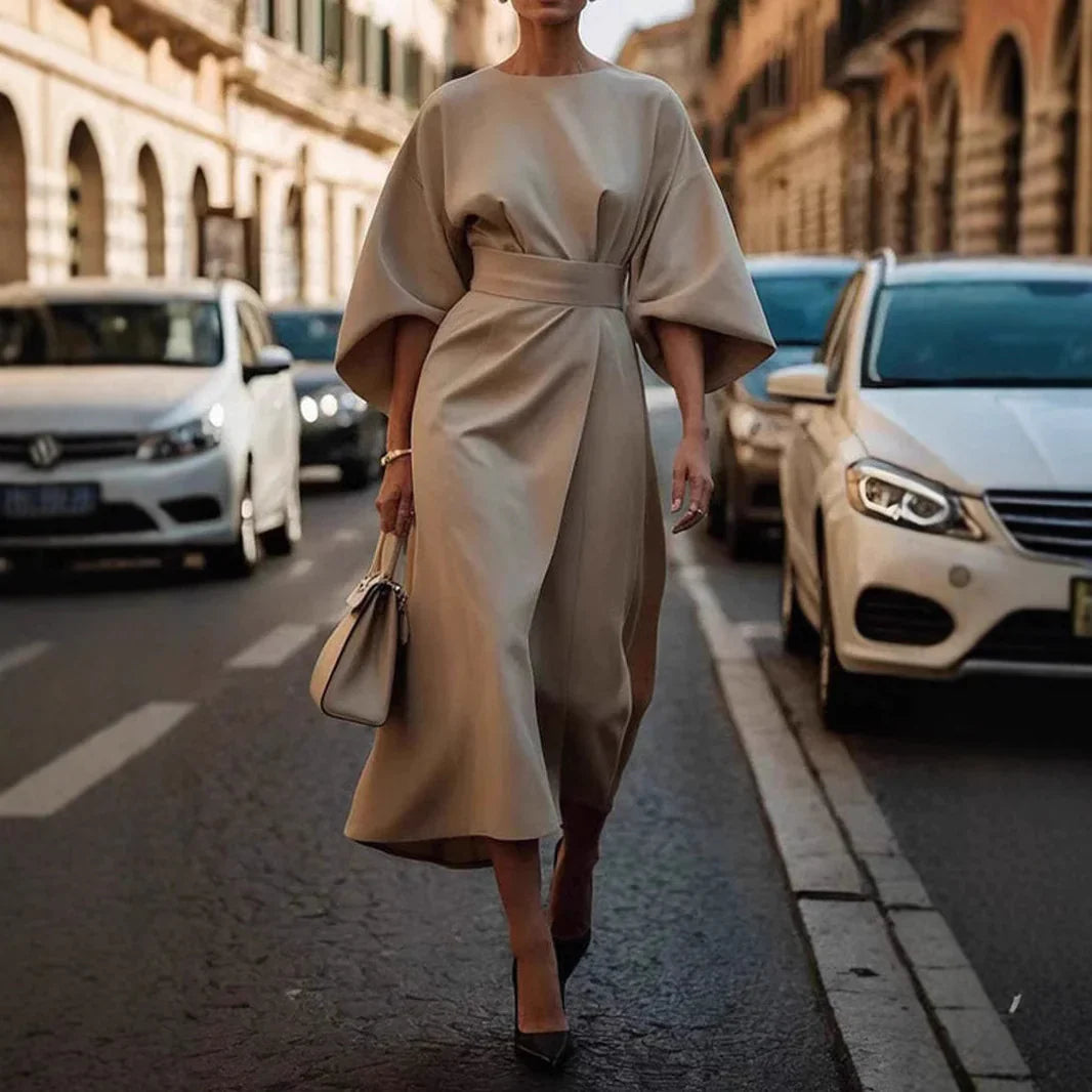 Elegant Batwing Sleeve Dress for Women