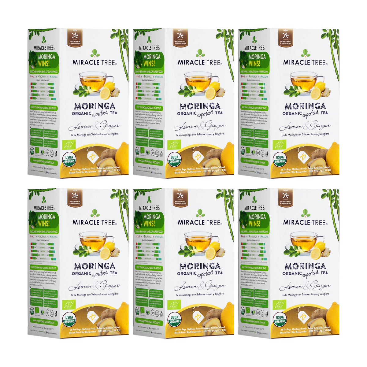 Organic Moringa Tea with Lemon & Ginger