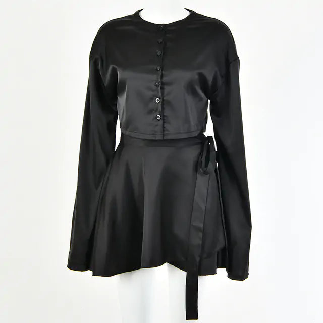 Ensemble Deux Pièces en Satin Doux