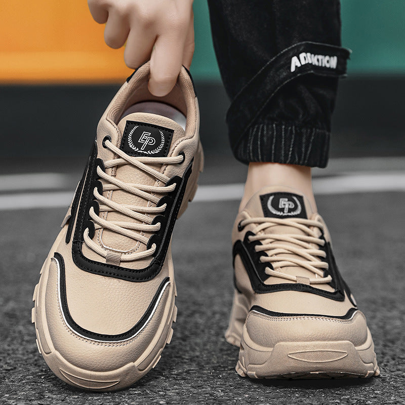 Men's Versatile Thick Sole Sneakers for Outdoor Leisure