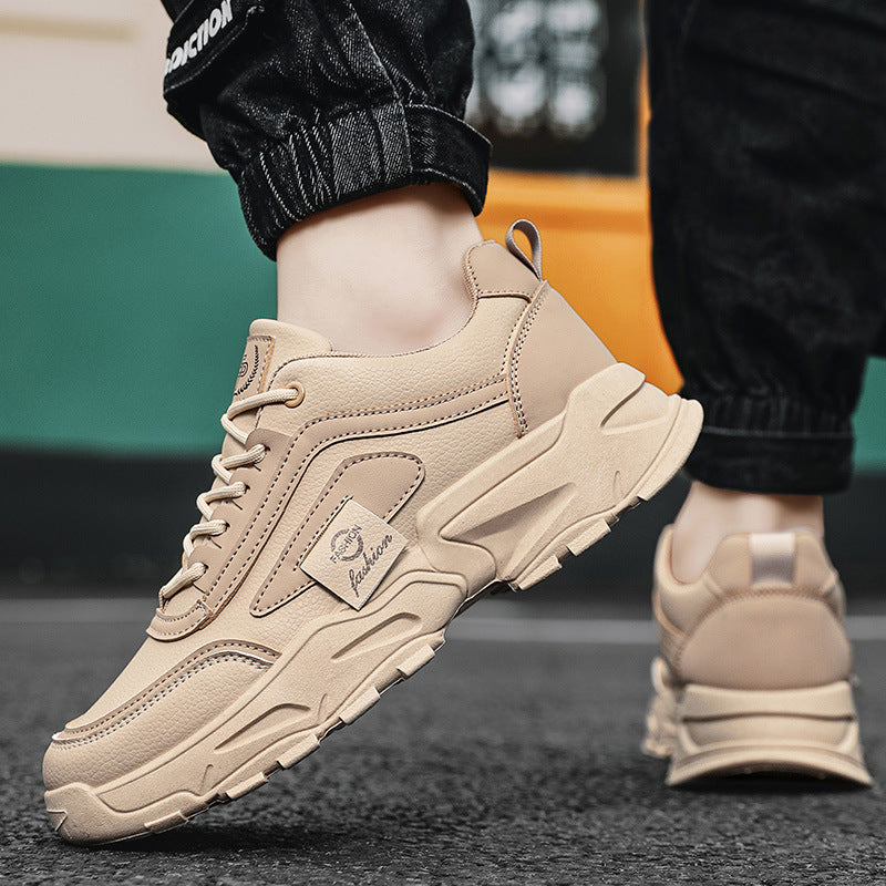 Men's Versatile Thick Sole Sneakers for Outdoor Leisure