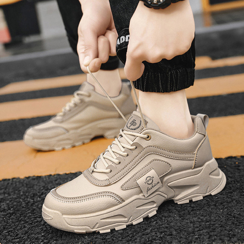 Men's Versatile Thick Sole Sneakers for Outdoor Leisure