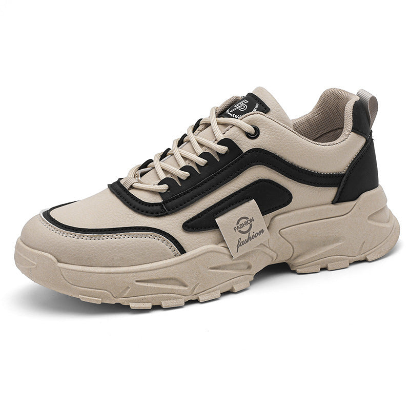 Men's Versatile Thick Sole Sneakers for Outdoor Leisure