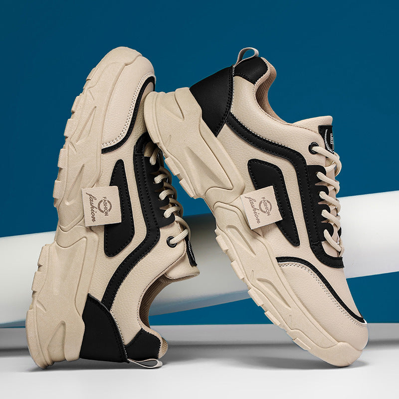 Men's Versatile Thick Sole Sneakers for Outdoor Leisure