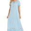 Lace Detail Short Sleeve Lounge Dress - Korvel