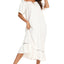 Lace Detail Short Sleeve Lounge Dress - Korvel