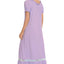 Lace Detail Short Sleeve Lounge Dress - Korvel