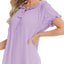 Lace Detail Short Sleeve Lounge Dress - Korvel
