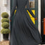 Robe à manches longues avec décolleté en V et fente en dentelle