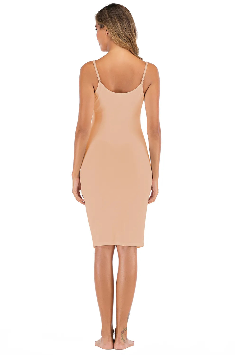 Lace Detail V-Neck Spaghetti Strap Lounge Dress - Korvel