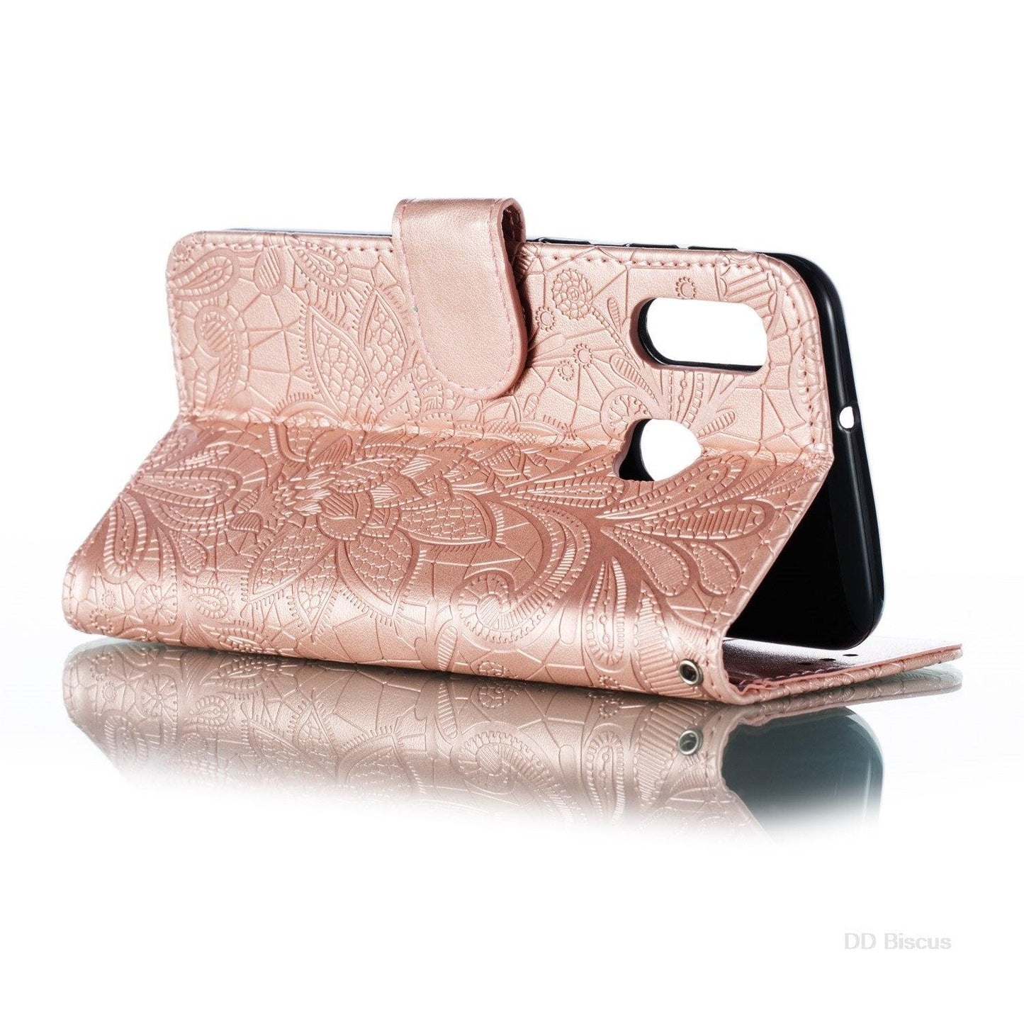 Étui portefeuille en cuir à fleurs en dentelle pour la série Xiaomi Redmi
