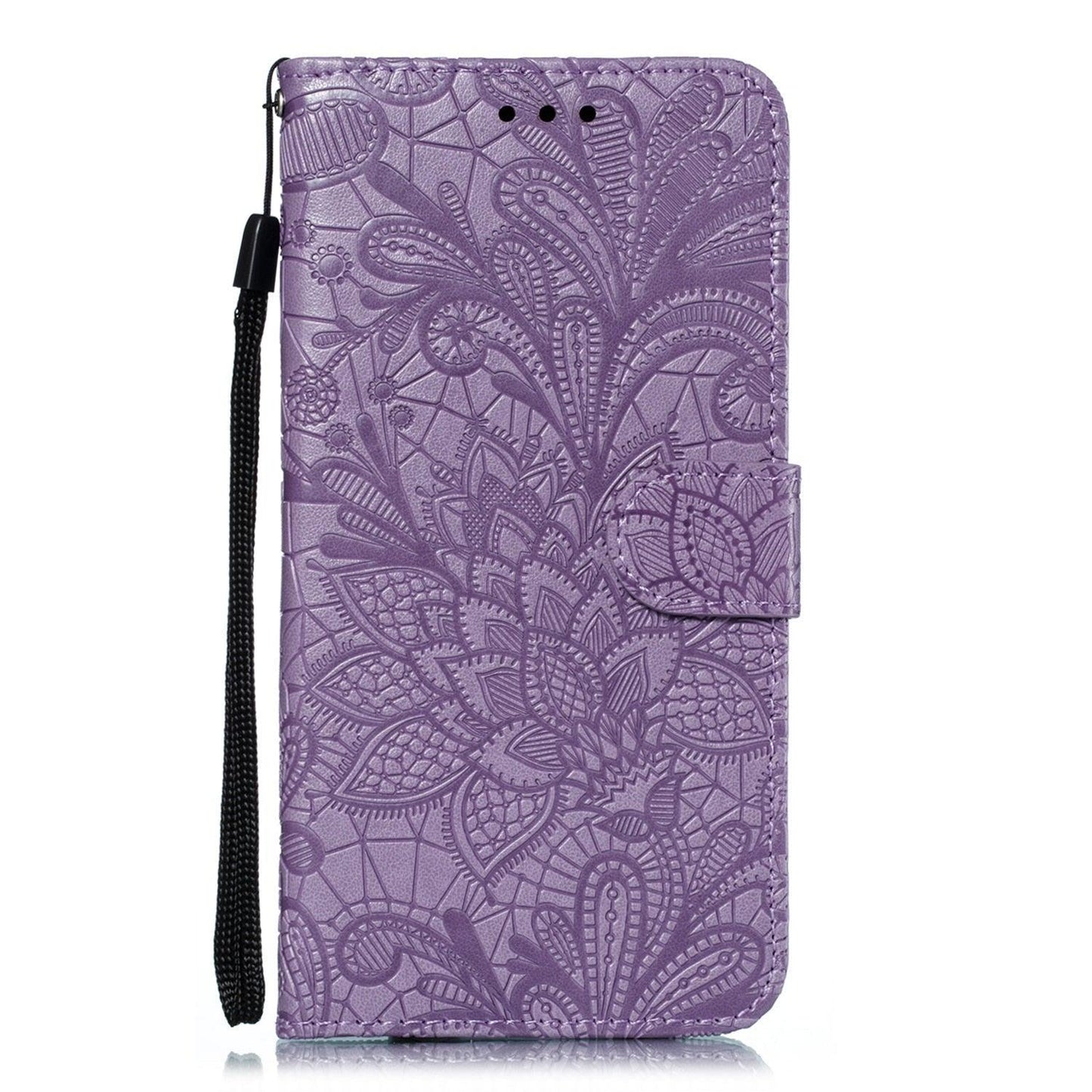 Étui portefeuille en cuir à fleurs en dentelle pour la série Xiaomi Redmi