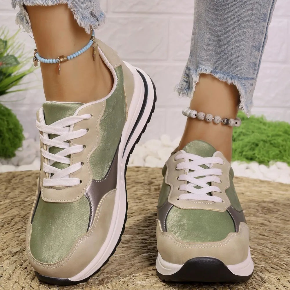 Lace Up Contrast Round Toe Athletic - Korvel
