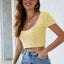 Lace-Up Openwork Square Neck Sweater - Korvel