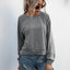 Sweatshirt à col rond à lacets à manches longues