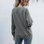 Sweatshirt à col rond à lacets à manches longues