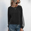Sweatshirt à col rond à lacets à manches longues