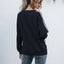 Sweatshirt à col rond à lacets à manches longues