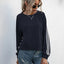 Sweatshirt à col rond à lacets à manches longues