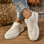 Lace Up Round Toe Contrast Sneakers - Korvel