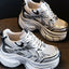 Lace Up Round Toe Platform Sneakers - Korvel