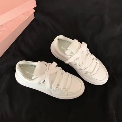 Lace Up Round Toe Sneakers - Korvel