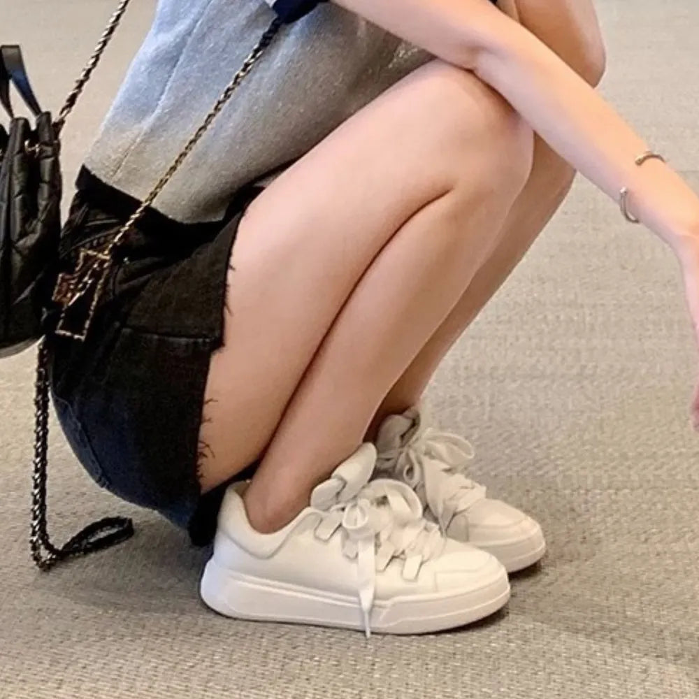 Lace Up Round Toe Sneakers - Korvel