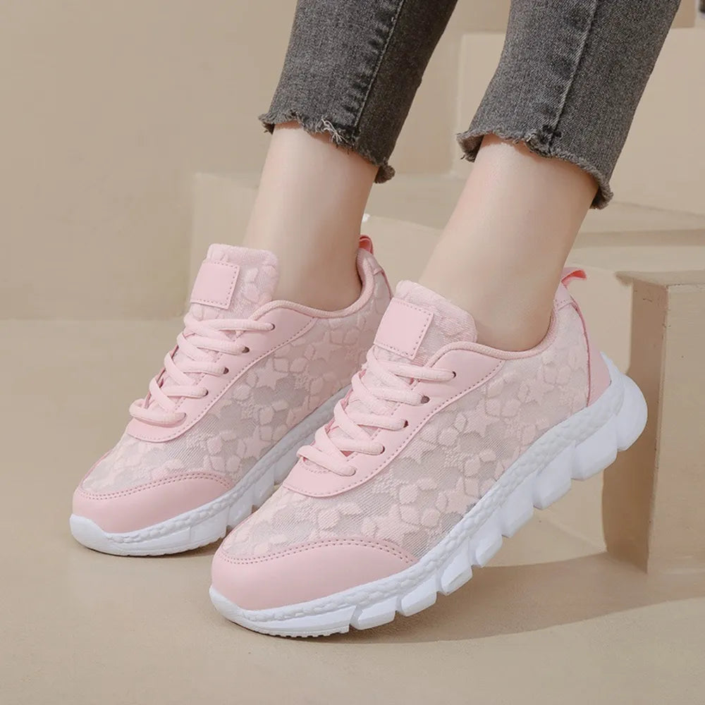 Lace Up Round Toe Star Mesh Athletic - Korvel