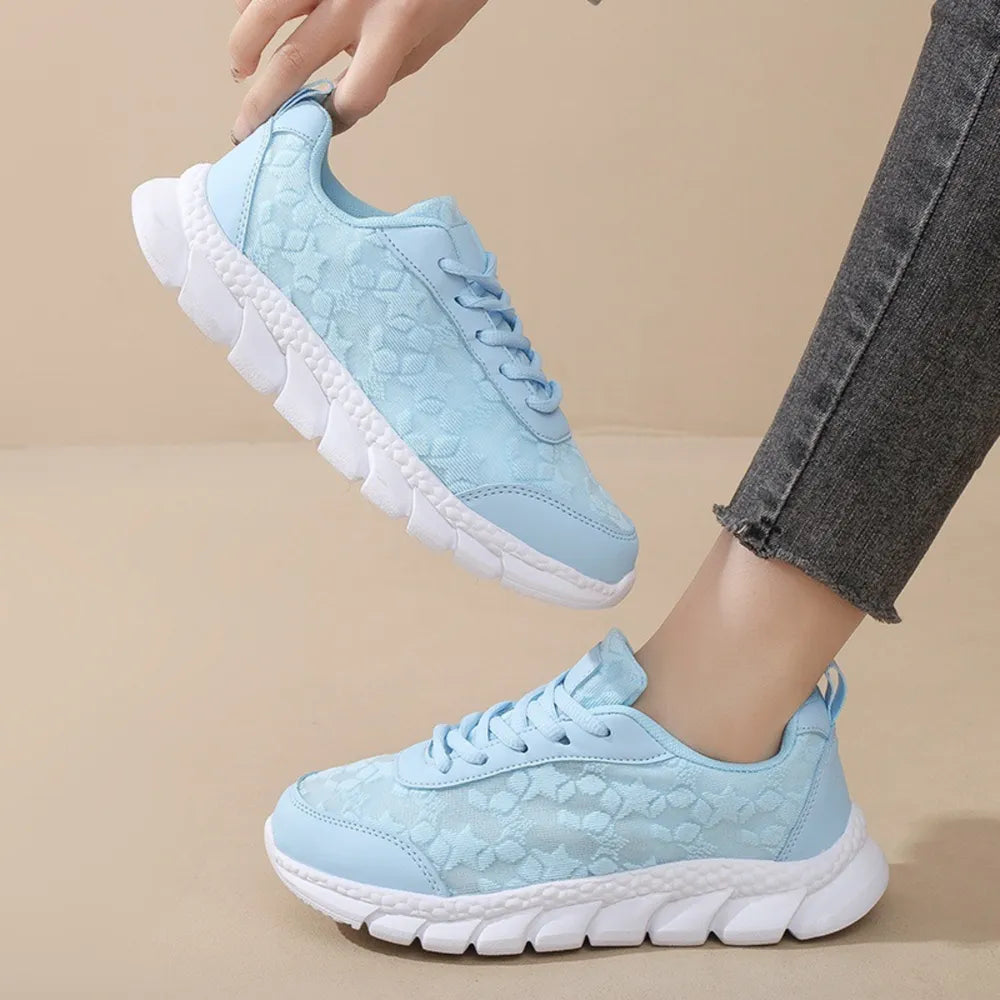 Lace Up Round Toe Star Mesh Athletic - Korvel