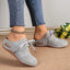 Lace-Up Round Toe Wedge Sandals