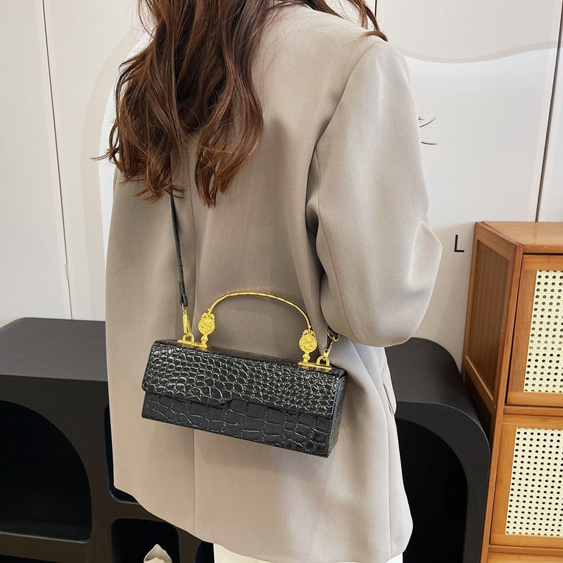 Lacquer leather portable mailman bag versatile shoulder bag - Korvel