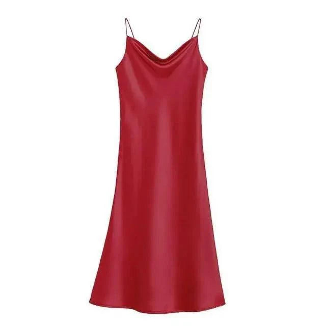 Bata corta roja de mujer con escote en V a la moda - Cómoda y elegante