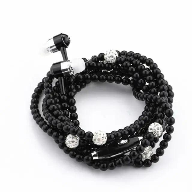Luxury Pearl Necklace In-Ear Headphones